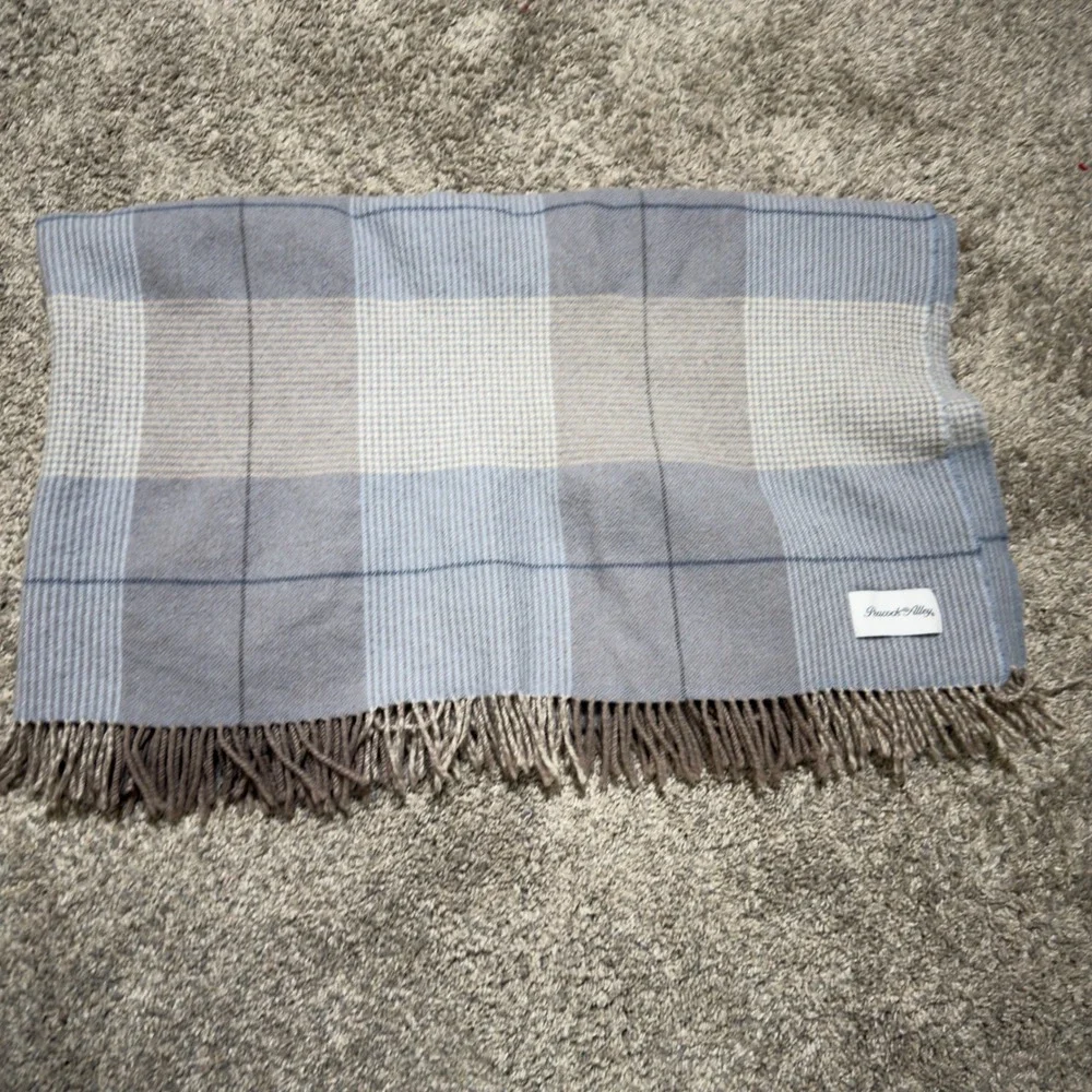 Peacock Alley Unisex 100% Virgin Wool Scarf Fringe Trim Western Luxury Boho
